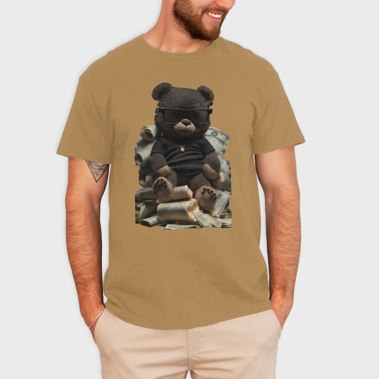 Teddy Bear Money, Tricou Barbati (Unisex)