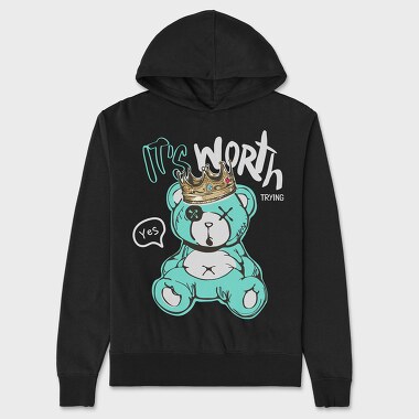 Its Worth Bear, Hanorac Oversize Barbati (Unisex)