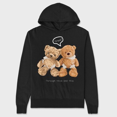 Friend Bear, Hanorac Oversize Barbati (Unisex)