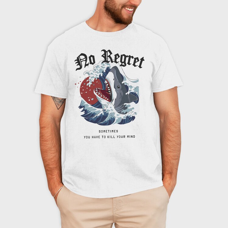 Shark No Regret, Tricou Barbati (Unisex)