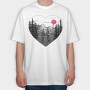 Hiking Heart Adventure, Tricou Oversize Barbati (Unisex)
