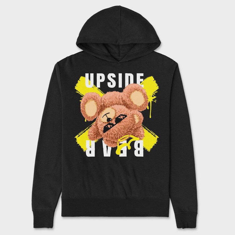 Upside Bear, Hanorac Oversize Barbati (Unisex)