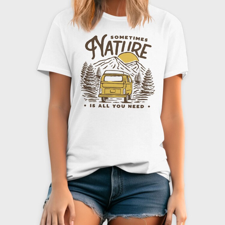 Sometimes Nature Van Life, Tricou Barbati (Unisex)
