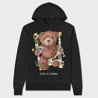 Warning Bear, Hanorac Oversize Barbati (Unisex)