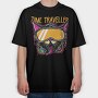 Time Traveler Cat, Tricou Oversize Barbati (Unisex)