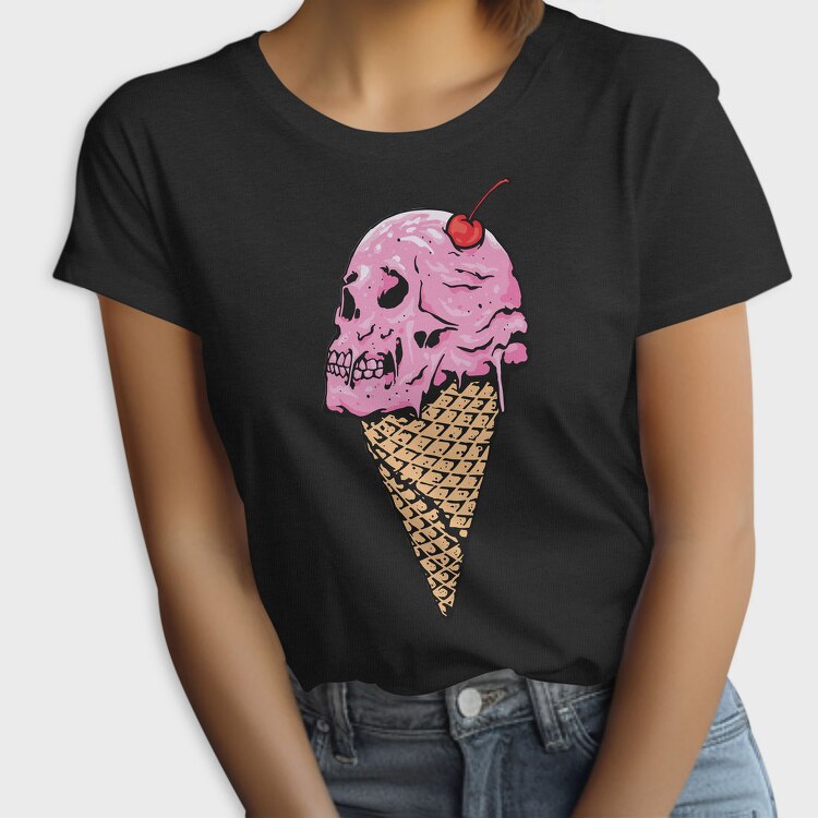 Icecream Skull Cherry, Tricou Femei