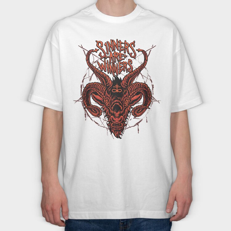 Sinners Are Winners, Tricou Oversize Barbati (Unisex)