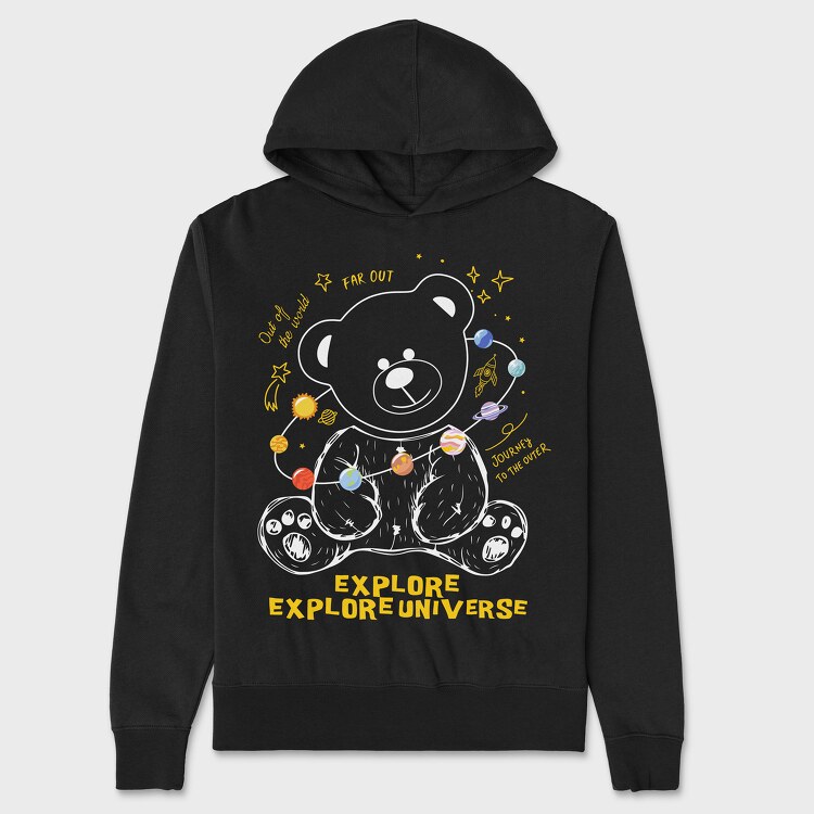 Explore Universe Bear, Hanorac Oversize Barbati (Unisex)