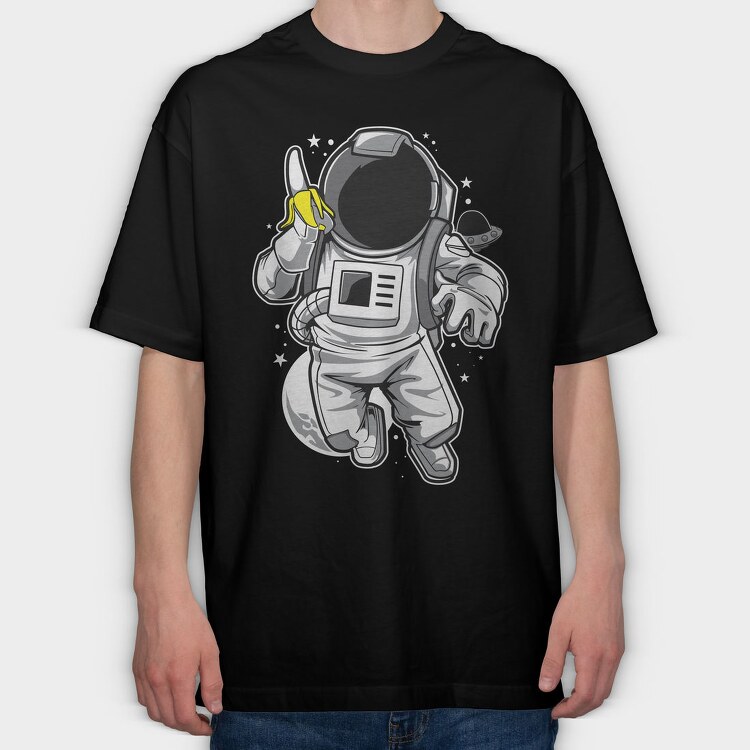 Space Banana, Tricou Oversize Barbati (Unisex)