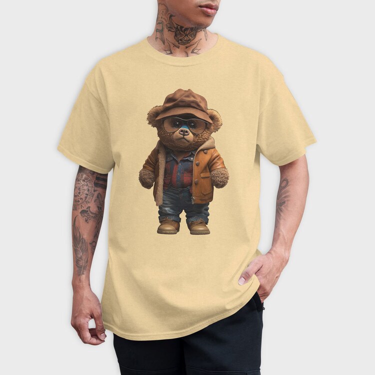 Vintage Teddy Bear, Tricou Barbati (Unisex)