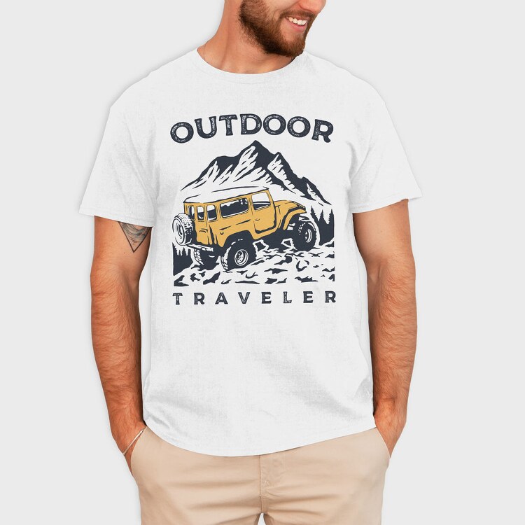 Outdoor Traveler, Tricou Barbati (Unisex)