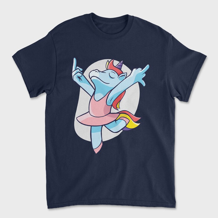 Unicorn Ballet Middle Finger, Tricou Barbati (Unisex)