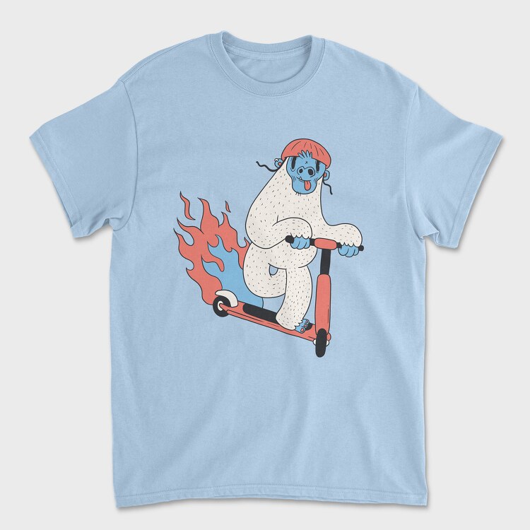 Yeti Scooter, Tricou Barbati (Unisex)