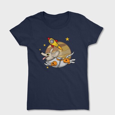 Astronaut Dog Rocket, Tricou Femei