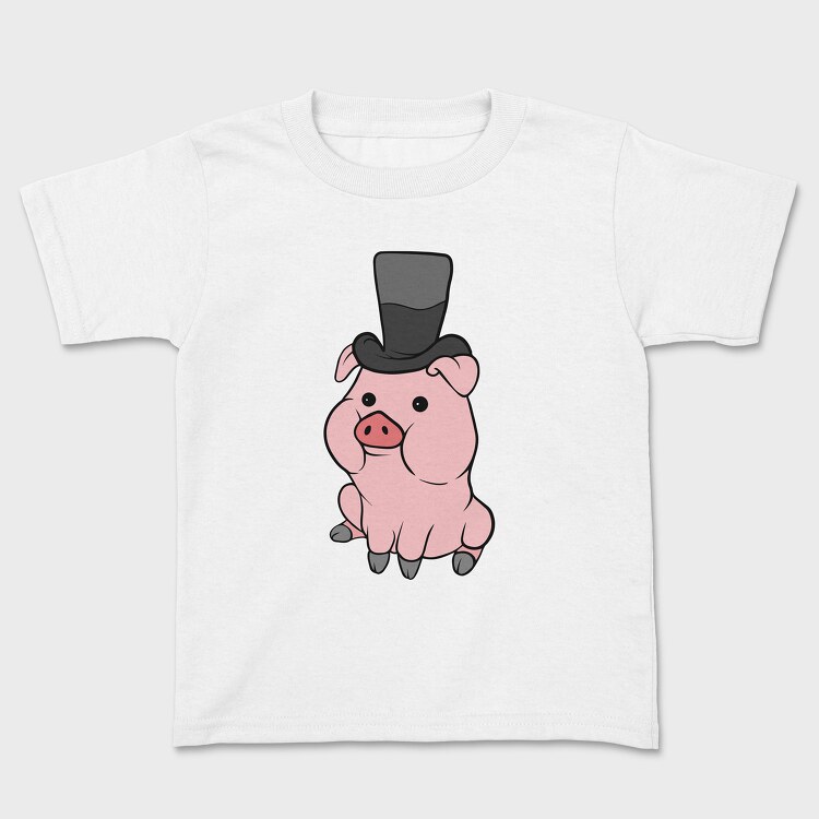 Cute Pig Hat, Tricou Copii