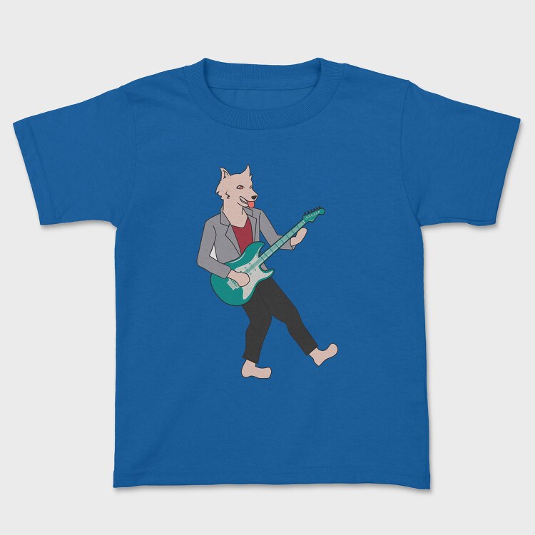 Tricou Copii, Dog Playing Guitar 10