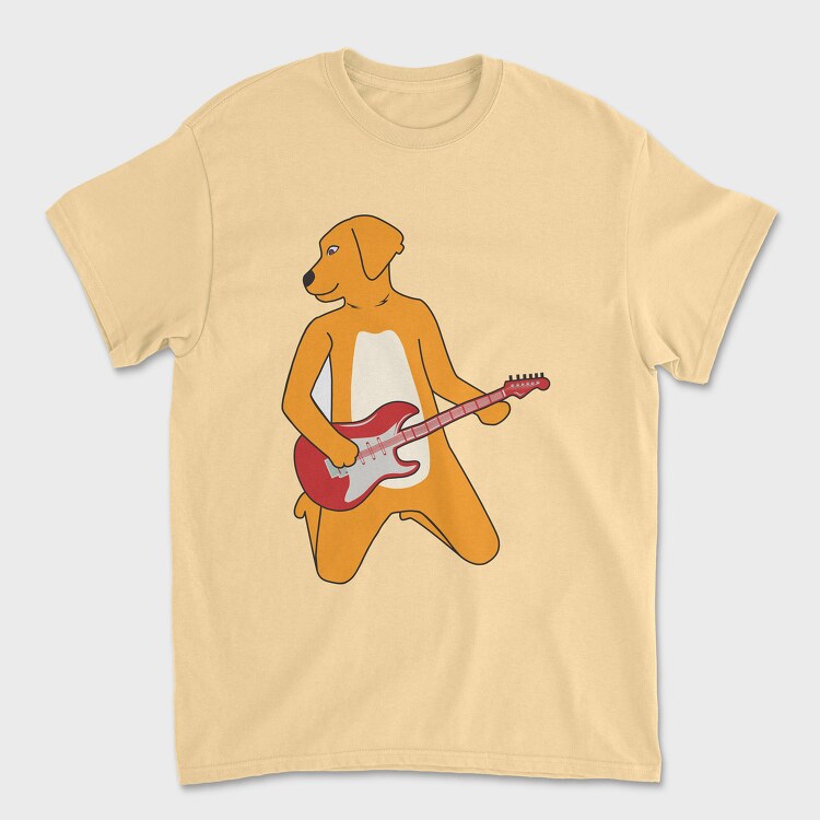 Tricou Barbati (Unisex), Dog Playing Guitar 11