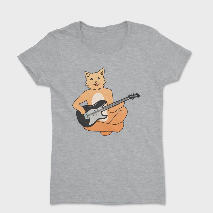 Tricou Femei, Dog Playing Guitar 12