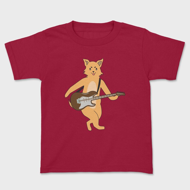 Tricou Copii, Dog Playing Guitar 13