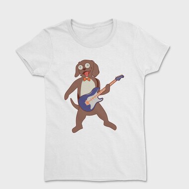 Dog Playing Guitar 2, Tricou Femei