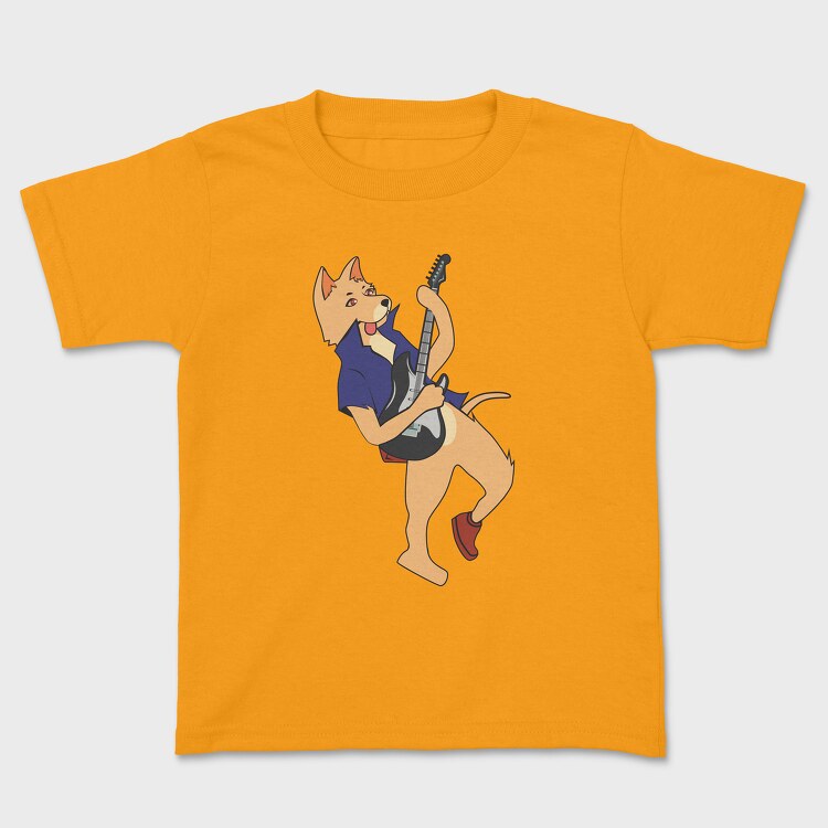 Tricou Copii, Dog Playing Guitar 3