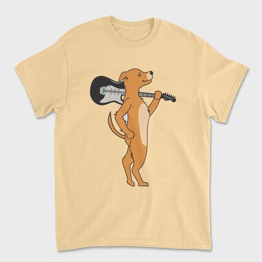 Dog Playing Guitar 6, Tricou Barbati (Unisex)