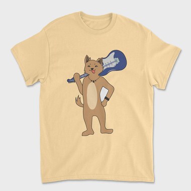 Dog Playing Guitar 8, Tricou Barbati (Unisex)