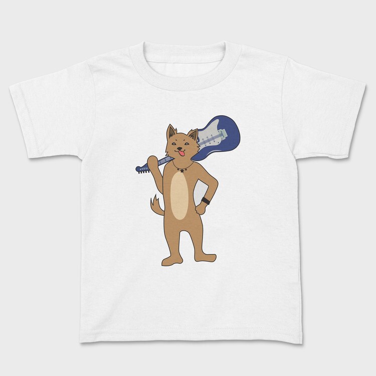 Tricou Copii, Dog Playing Guitar 8