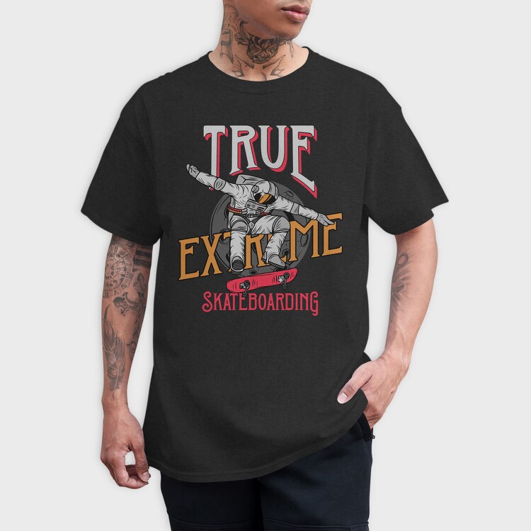 True Extreme Skateboarding, Tricou Barbati (Unisex)
