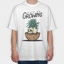 Keep On Growing Skull, Tricou Oversize Barbati (Unisex)