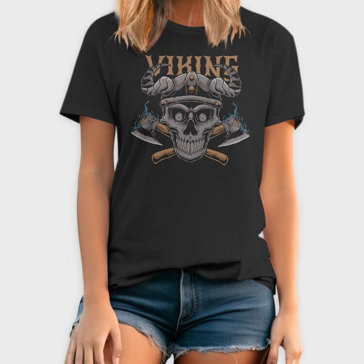 Viking Skull Horns, Tricou Barbati (Unisex)