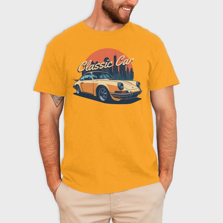 Classic Car Porsche, Tricou Barbati (Unisex)