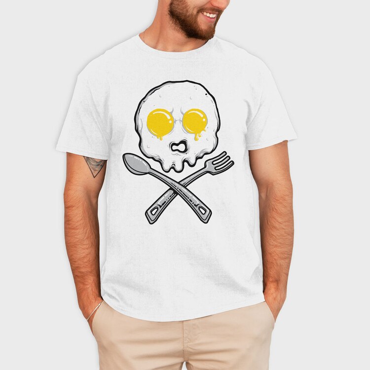 Eggy Skull, Tricou Barbati (Unisex)