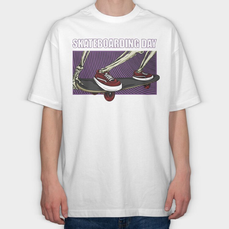 Skateboarding Day, Tricou Oversize Barbati (Unisex)