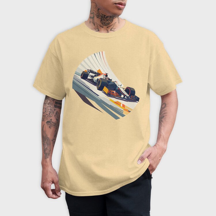 Formula Racing Car Bauhaus Abstract, Tricou Barbati (Unisex)