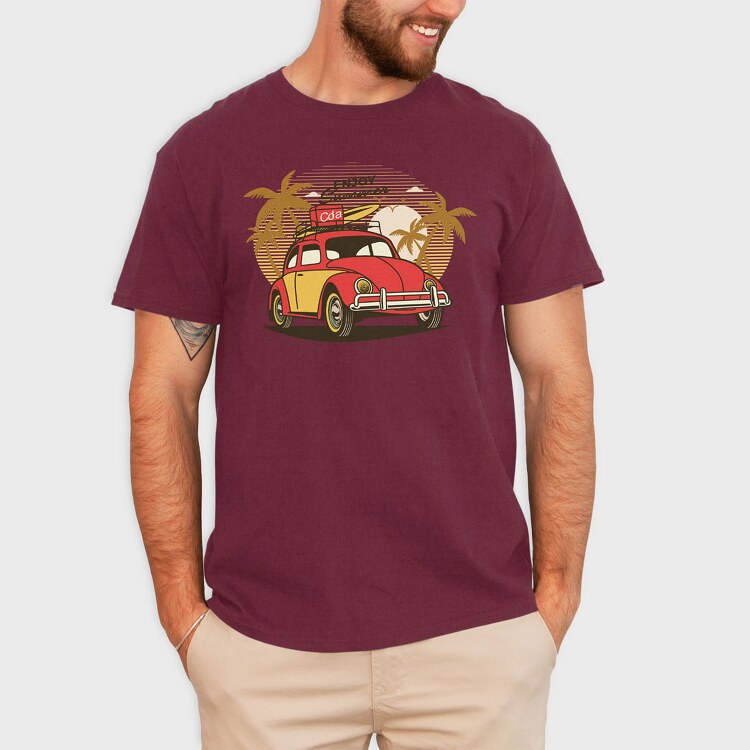 1956 Volkswagen Beetle, Tricou Barbati (Unisex)