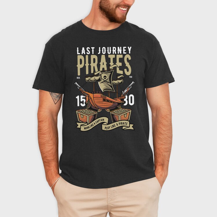 Pirate Captains Treasure, Tricou Barbati (Unisex)