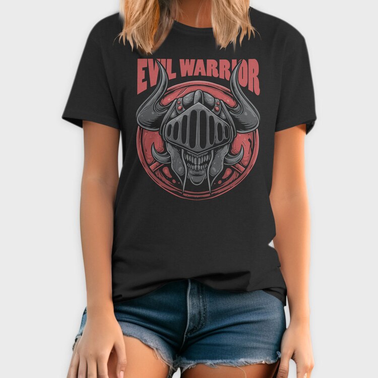 Evil Warrior Skull, Tricou Barbati (Unisex)