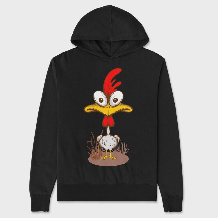 Funny Chicken, Hanorac Oversize Barbati (Unisex)