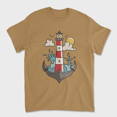 Tricou Barbati (Unisex), Anchor Lighthouse