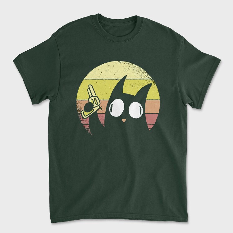 Pew Pew Cat, Tricou Barbati (Unisex)