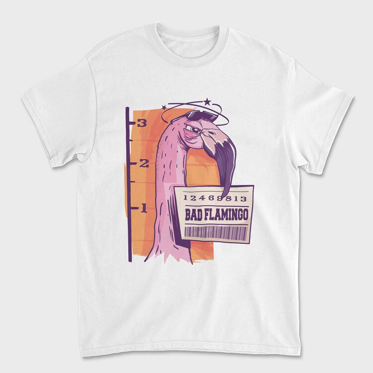 Bad Flamingo, Tricou Barbati (Unisex)