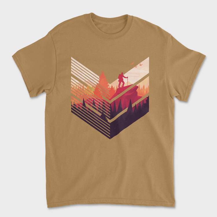 Geometric Forest, Tricou Barbati (Unisex)