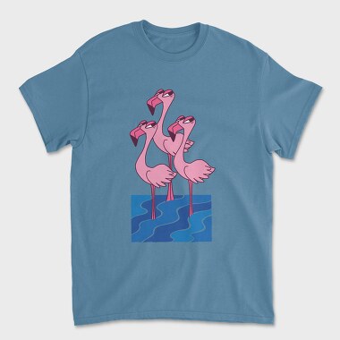 Tricou Barbati (Unisex), Flamingo Trio