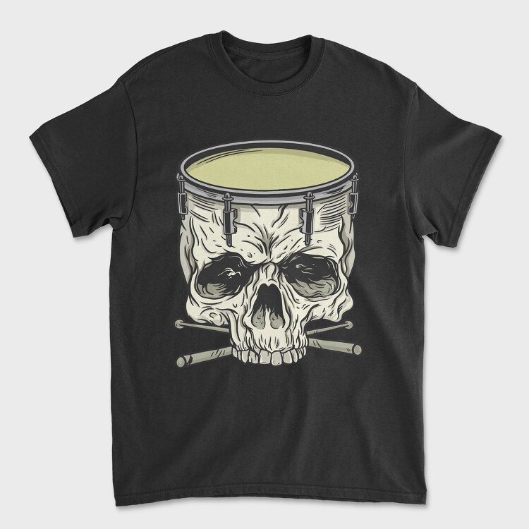 Skull drum, Tricou Barbati (Unisex)