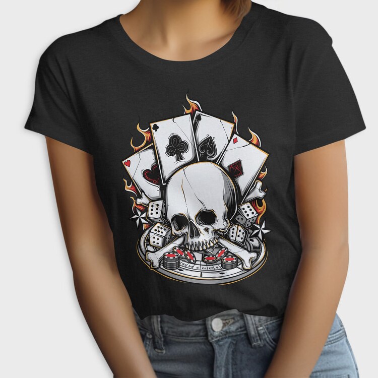 Poker Skull Bones, Tricou Femei