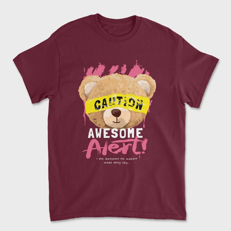 Awesome Alert Teddy, Tricou Barbati (Unisex)