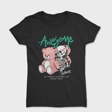 Awesome Skeleton Teddy, Tricou Femei