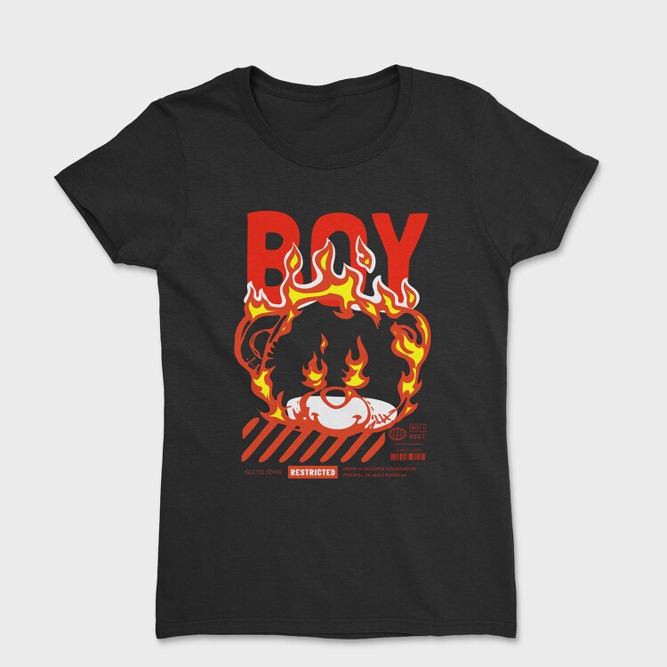 Boy Teddy in Flames, Tricou Femei