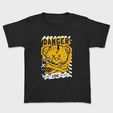 Danger Orange Teddy Bear, Tricou Copii